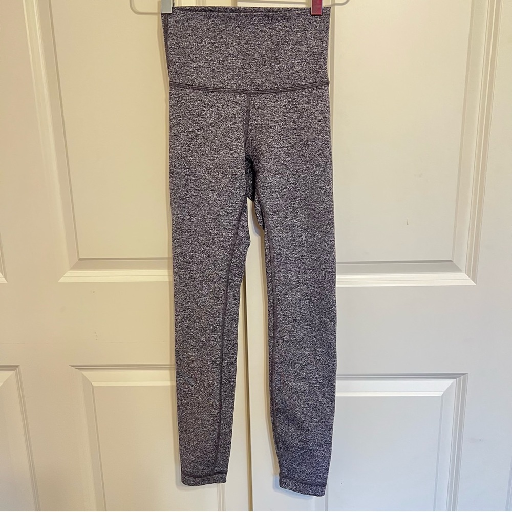 Lululemon Wunder Under Tight 2 Leggings Womens Hi-Rise Heathered Black 25” Run